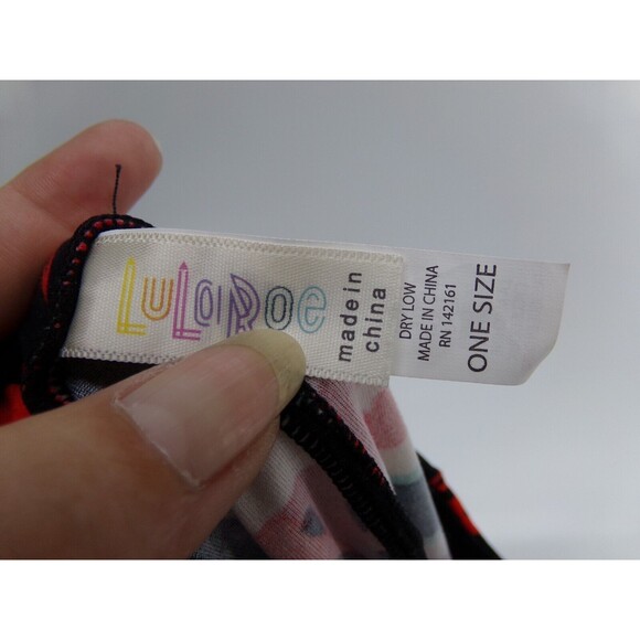 NWOT LulaRoe Watermelon Print leggings O/S Navy  One Size Exercise Yoga Fit - Picture 5 of 5